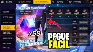 AI SIM! FICOU FÁCIL PEGAR A ANGELICAL, MUITO CUBO MÁGICO E EMOTE GRATIS NO FREE FIRE