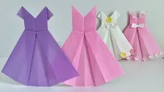 【折り紙】シンプルなドレス ／【Origami 】Simple dress