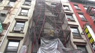 FIRE ESCAPE SCRAPE & PAINTING CHINA TOWN NY  (917) 254-0960