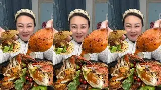 Yummy #372 Seafood 🦐, 🦪, 🐙🤤 🦐🦐. Shrimp  🦐 🦐 Oyster 🦪🦪 ...#mukbang #seafood #delicious 