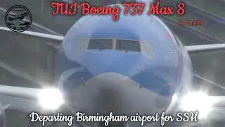 G-TUOB Boeing 737 MAX 8 departing Birmingham airport for SSH. Would you film in this weather ?