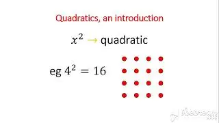 JA34 - Quadratics, an introduction