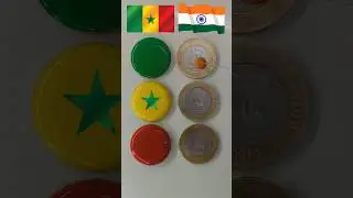 water drops flag painting on coins #art #shorts #youtubeshorts