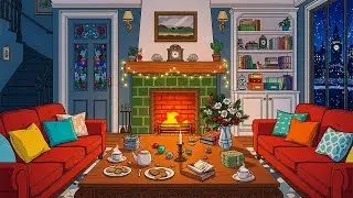 silent night in the 1940s | oldies playing in another room (blizzard)