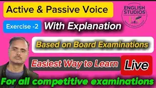 English Studios is live(an exercise of passive voice)#englishgrammar #education #grammar #exam 