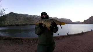 Bank fishing at Apache Lake