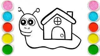 Snail House Drawing, Painting & Coloring For Kids and Toddlers_ Child Art
