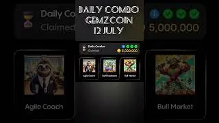 Gemz daily combo card | Daily Combo Gemzcoin 12 july #ایردراپ #نات_کوین #gemzcoin #notcoin #airdrop
