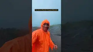 Reverse Waterfall At Naneghat, Maharashtra. #reversewaterfall #maharashtra #travelshorts