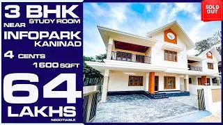 Code.269 &mdash; 4 Cents 1600 SqFt | 3BHK Villa for Sale near InfoPark Ernakulam | Asking 64 Lakhs