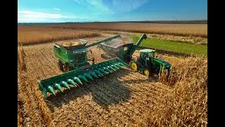 JOHN DEERE 8370RT🇺🇸, HAUL MASTER 1300,JD S690i﹠S680 /CORN HARVEST🌽/AGROSERVIS VIŠŇOVÉ (4K)
