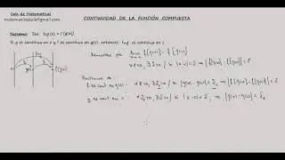 Funciones contínuas. Continuidad de la composición