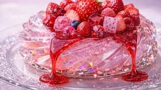 Which Crystal Cake Would You Slice First? 🔪 Relaxing Dessert ASMR