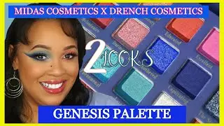 MIDAS COSMETICS X DRENCH COSMETICS GENESIS PALETTE | 2 LOOKS | REVIEW+DEMO