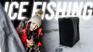 Canadian ICE FISHING Vlog... With our BENGAL CAT