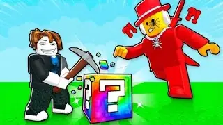 Playing sammy new game mine a LUCKY BLOCK 