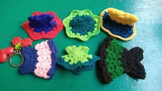 Samall crochet frock keychain#keychain frock for hand bag stap by srap