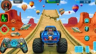 Mega Ramp Challenge! 🤯 Super Crazy GT Monster Truck Racing Stunts | Android Gameplay