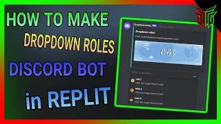 How to make bot Dropdown Roles for Discord in Replit #discord #bot #replit #dropdown #dropdownroles