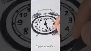 Clock Drawing ⏰✍️ | Ballpoint Pen Art #shorts | Simple Pen Sketch