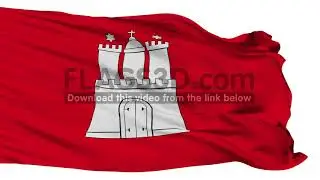 Isolated Hamburg city flag, Germany