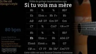 Si Tu Vois Ma M&egrave;re (80 bpm) - Gypsy jazz Backing track / Jazz manouche