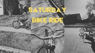 Riding bikes to the park with my kiddos