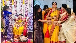 Actress sneha Second Baby shower Function stills | Actress sneha Second pregnancy