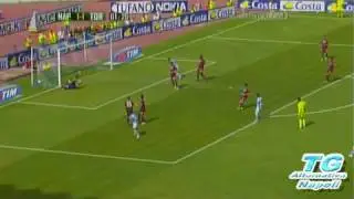 Napoli - Torino 1 - 2 2009 Ampia sintesi con commento di Auriemma, highlights HQ alta definizione