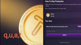 how to stay productive tapswap code | tapswap cinema code 29 july