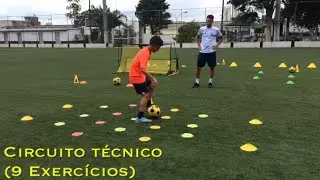 Clipe: 9 exercícios em um circuito técnico, em meu treino personal - Futebol