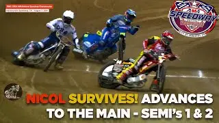 Nicol Survives! Advances to the Main! AMA NSC Series #speedway #crash #racereport