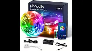 PHOPOLLO Led Lights Bluetooth Color Changing RGB Lighting 25ft Led Strip Lights
