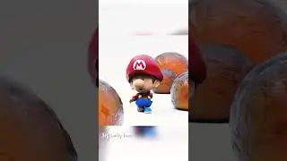 Baby Super Mario Bro Vs Giant Softbody Bouncy Balls #short #supermario #softbody