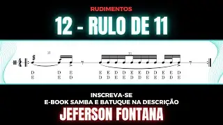 Rulo de 11 | Eleven Stroke - Estudo pr&aacute;tico de Rudimentos - 40 &aacute; 140 bpm