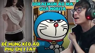 HÙNG AKIRA XEM TIK TOK VN ĐỂ HÙNG KÉO ÁO GIÚP CHỊ 1 TAY VÀ DORAEMON ẢO MA QUÁ NOBITA