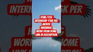 #Work From Home HTML/CSS Frontend Developer Internship 2025 #Stipend ₹15,000