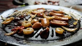 Resep Rahasia nge Grill daging sapi, sosis, udang, enoki, cumi Homemade Beef Grill ala ala HANAMASA.