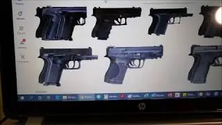 Угол наклона рукоятки кинжала PSA PS9 в сравнении с цифровым сравнением Glock, CZ, M&P, Poly80 и Timberwolf