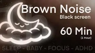 Brownish (Red) Noise [Black Screen] — 60 Minutes | 1 h | s o f t - fade in & out ⏾⋆.˚ SLEEP