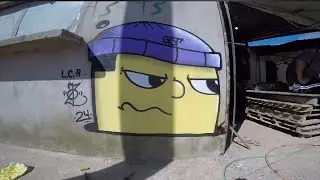 Graffiti personagem na quebrada!!!