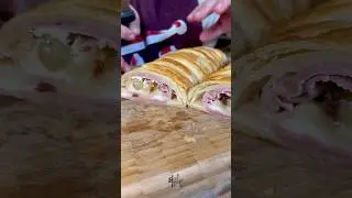 Pan de jam&oacute;n de hojaldre f&aacute;cil 🥖 🍖 🥐