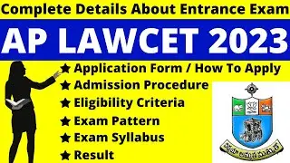 AP LAWCET 2023 Full Details: Notification, Dates, Application, Syllabus, Pattern, Eligibility