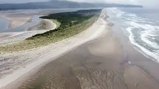Drone footage over the mouth of Netarts Bay