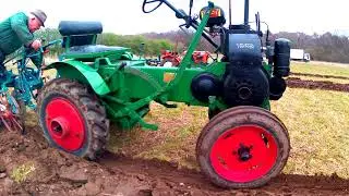 1950-1954 Trusty Steed 0.6 Litre 1-Cyl Petrol Tractor With Ransomes Plough