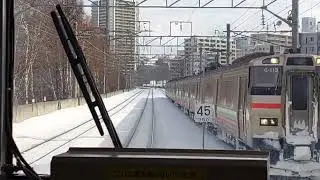 桑園駅で追い抜き🚃