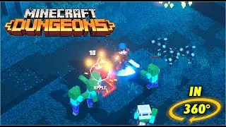 Minecraft Dungeons in 360&deg; - Creeper Woods Gameplay in VR 360