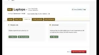 How do you create a simple eRFQ?