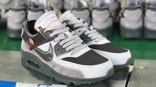 Off White Nike Air Max 90 Grey Black Retail Material With Best Quality From topfactorys.ru Unboxing