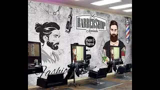 Barber Shop wallpaper Design 2022  | Latest Design For Barber Shop | Barber Shop Wallpaper  #Wall